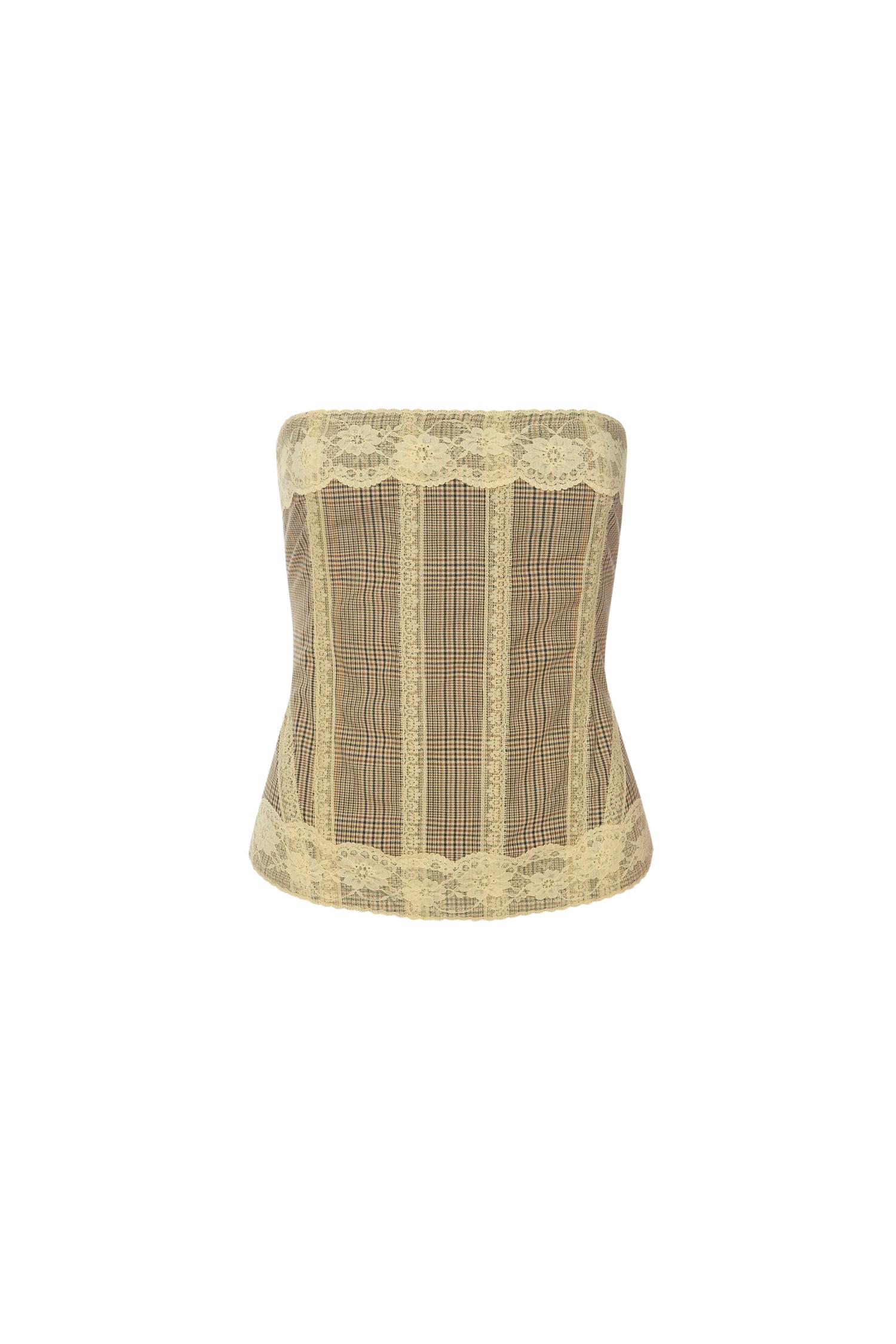 LIBRA CORSET - BROWN CHECK Product Image