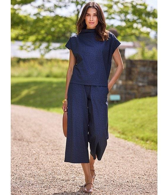 Jude Connally Tillie Stretch Jude Denim Funnel Neck Cap Sleeve Top Product Image