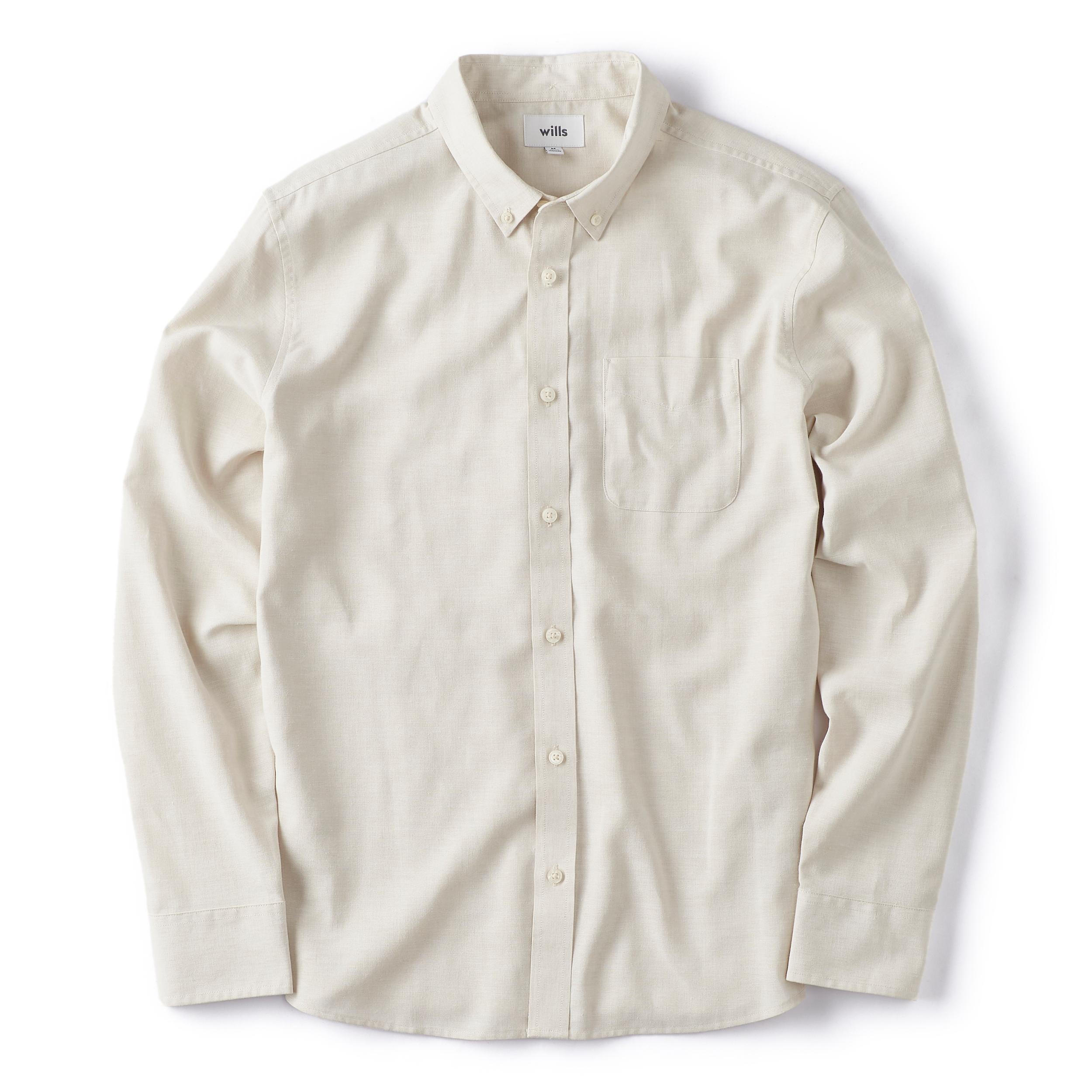 Wrinkle-Free Linen Long Sleeve Shirt Product Image
