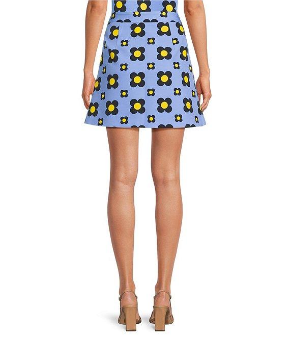 Tara Jarmon Tania Coordinating Geometric Daisy Print A-Line Mini Skirt Product Image