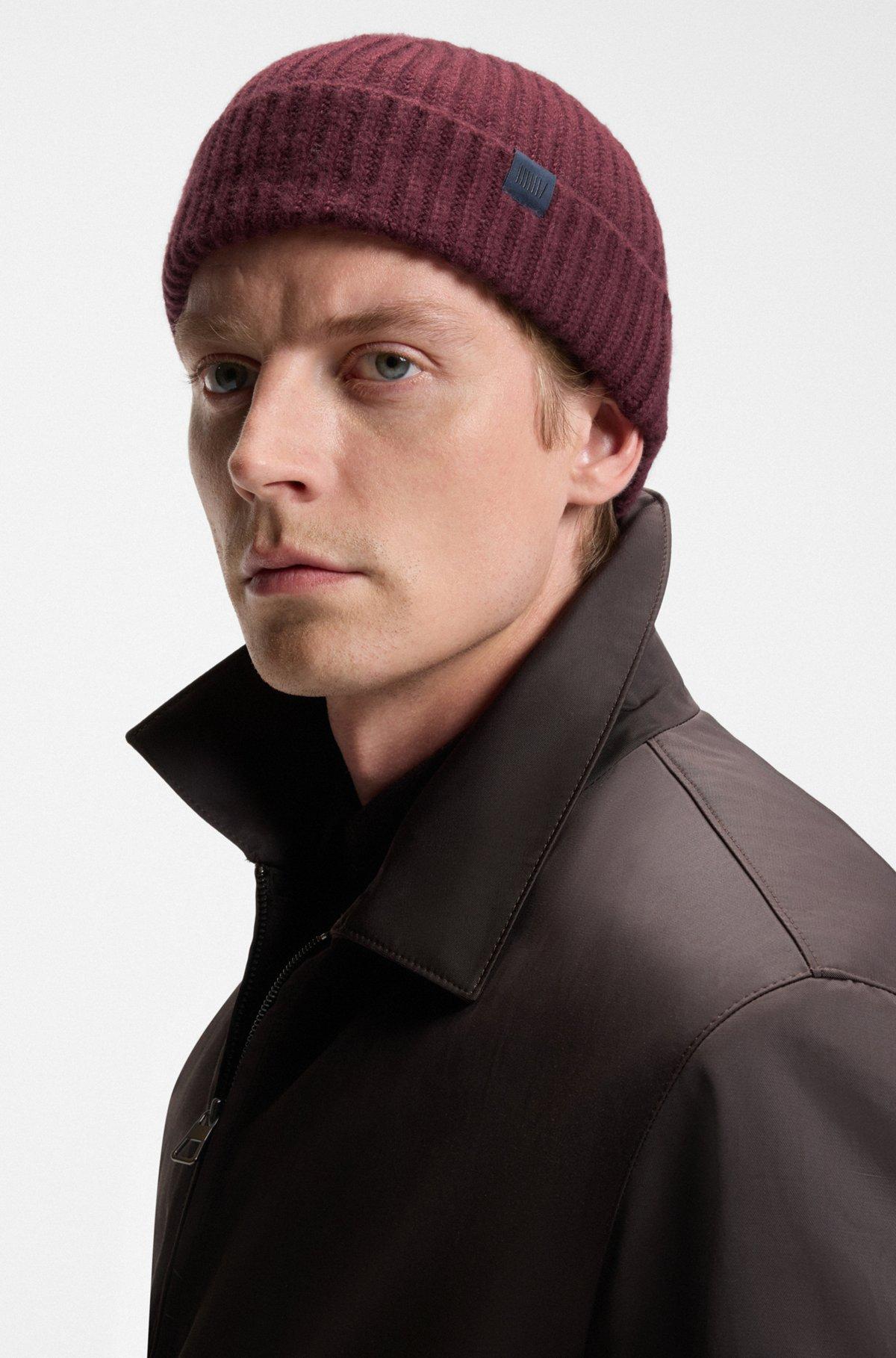 BECKHAM x BOSS beanie hat in virgin wool and cashmere Product Image