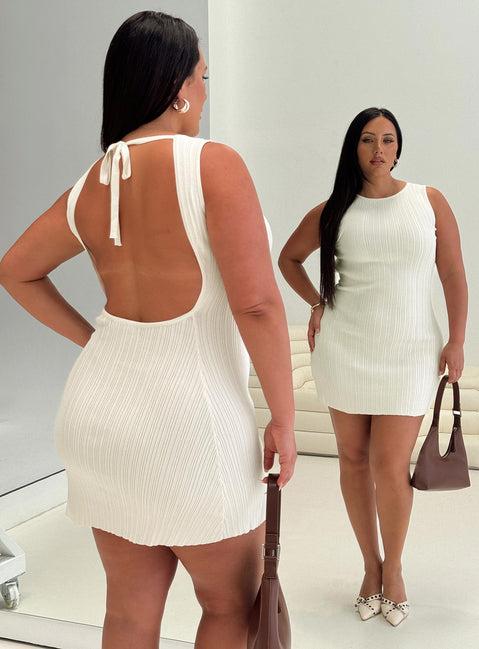 Mayok Mini Dress Cream Curve Product Image