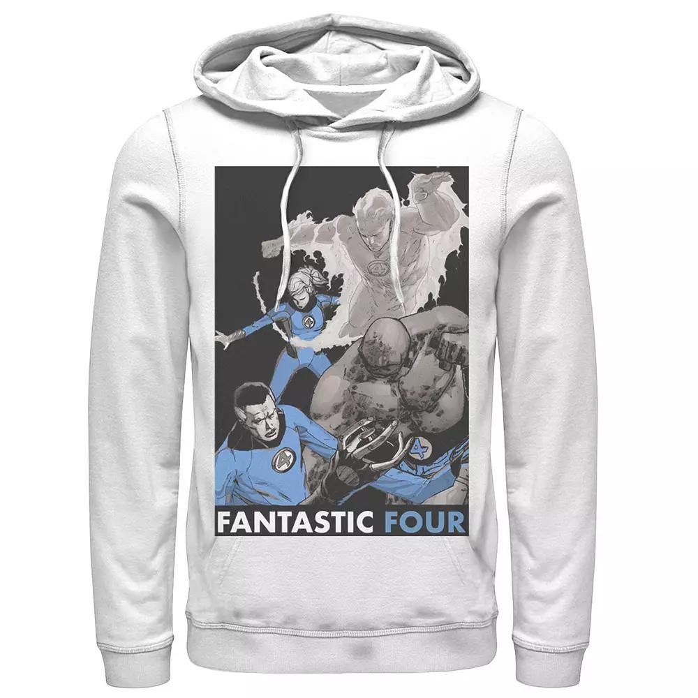 Men's Marvel Fantastic Four Group Shot Fight Mode Poster Hoodie,  Product Image
