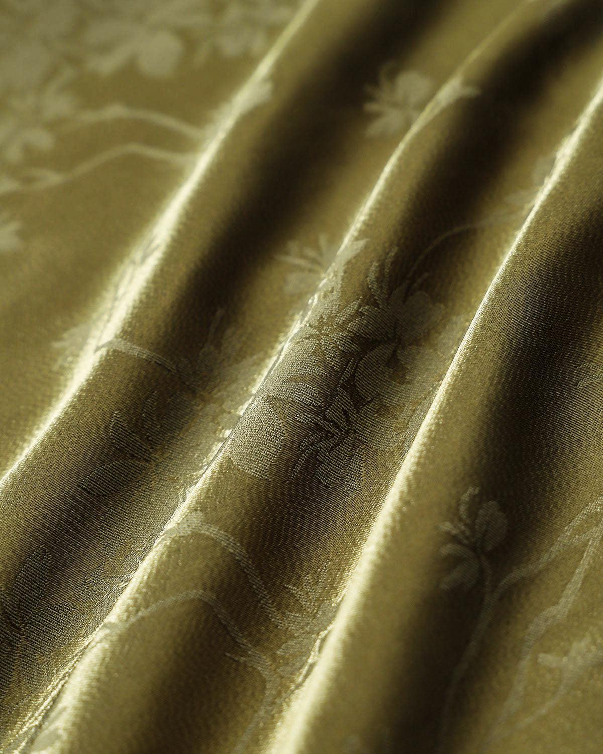 Green Jacquard Satin Slip Mini Dress Product Image