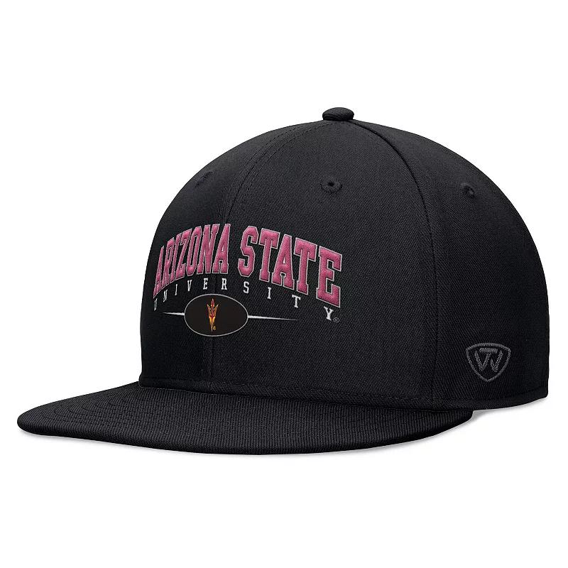 Men's Top of the World Black Michigan State Spartans Bullpen Snapback Hat Product Image