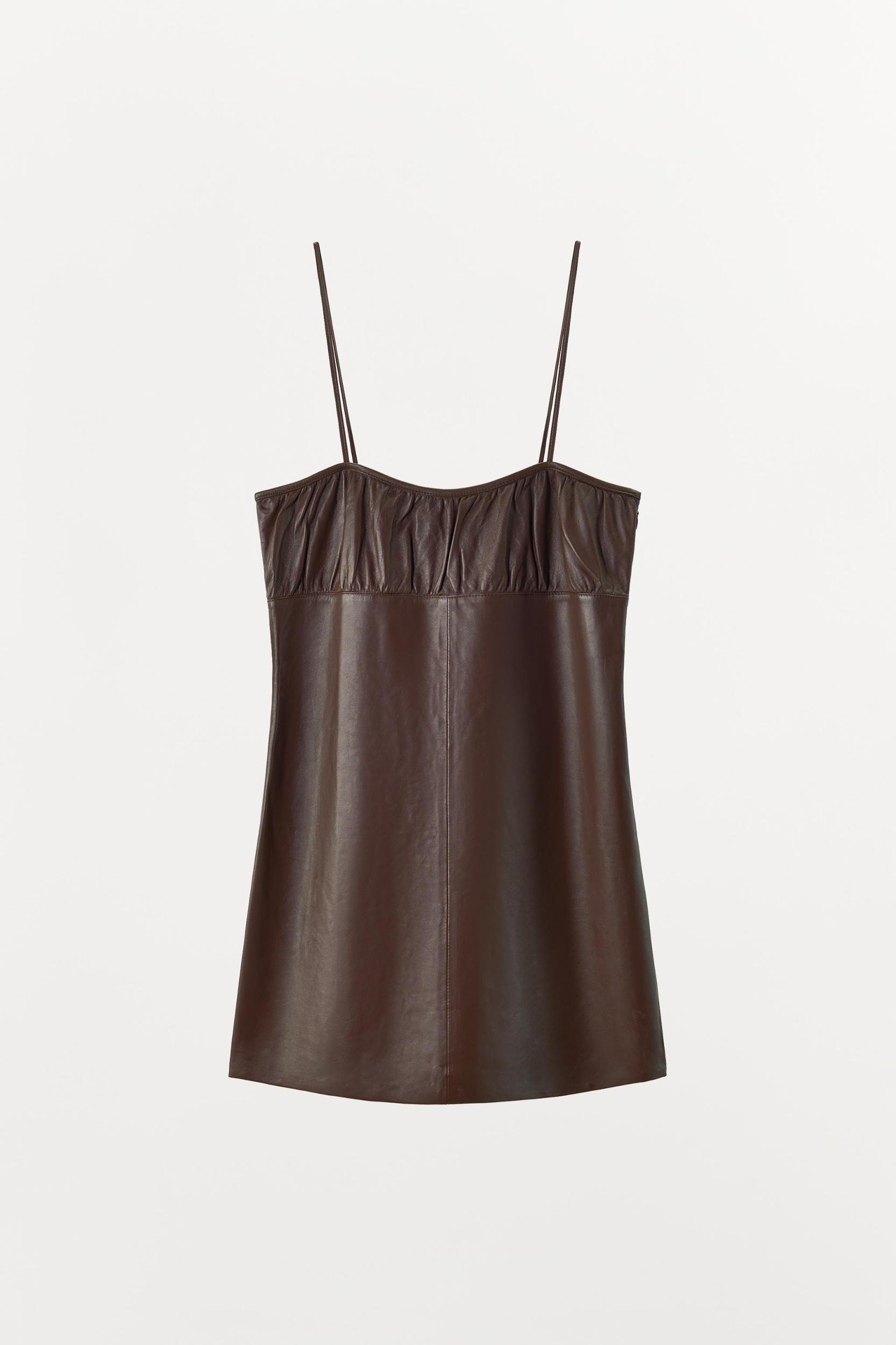 100% LEATHER RUCHED DRESS LIMITED EDITION Product Image