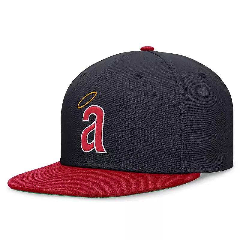 Men's Nike Navy/Red California Angels Rewind Cooperstown True Performance Fitted Hat,  Product Image