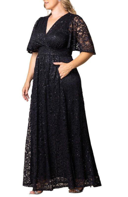 Luminous Sequin Lace Long Gown - Plus Product Image