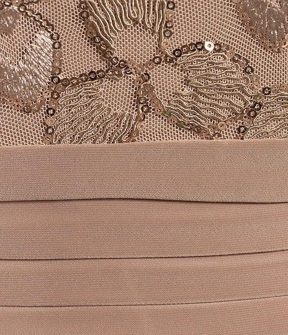 Le Bos Plus Size Embroidered 3/4 Sleeve Square Neck 2-Piece Jacket Dress Product Image