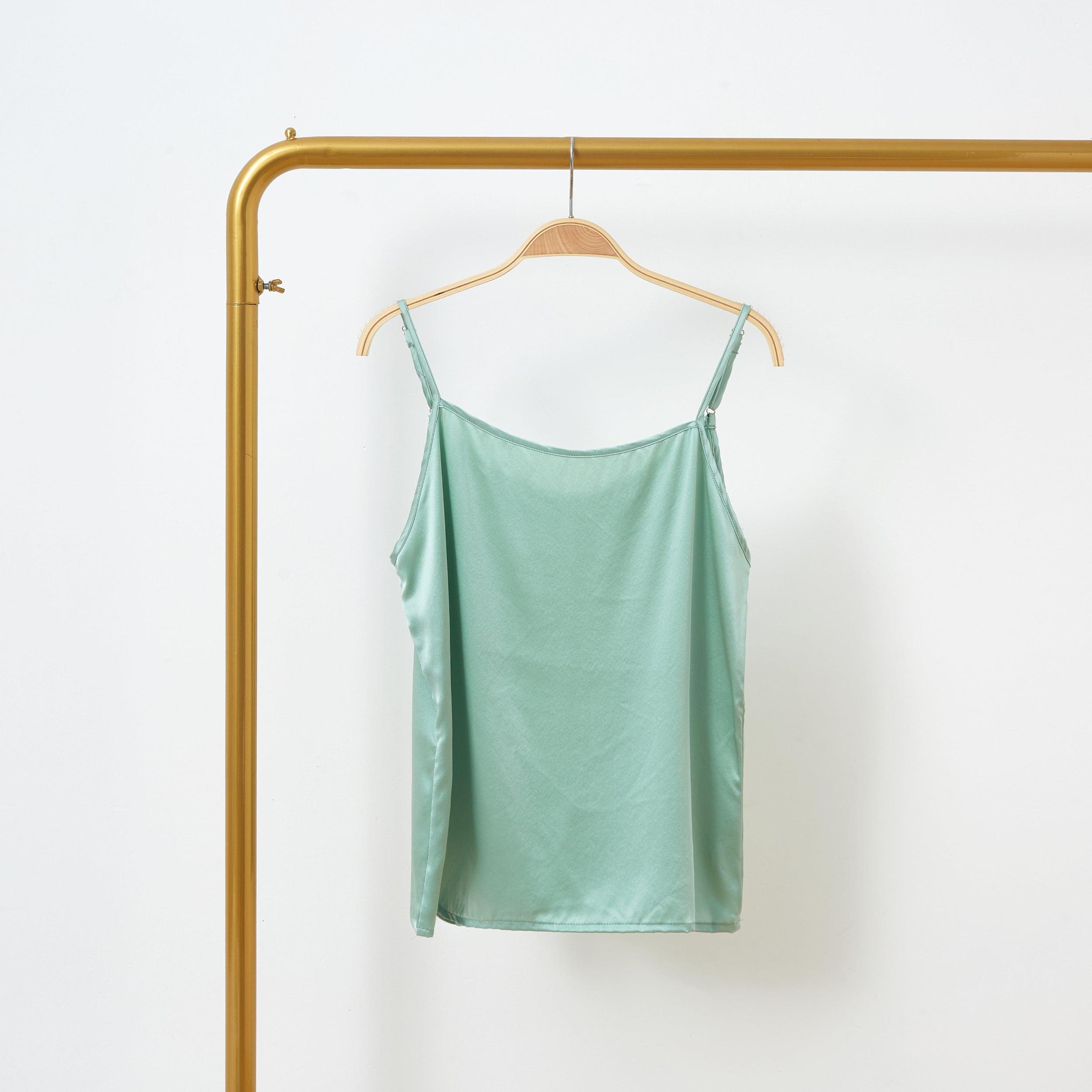 Pearl White Pure Mulberry Silk Camisole with Adjustable Straps | Relaxed Fit | 19 Momme | Soar Collection Product Image