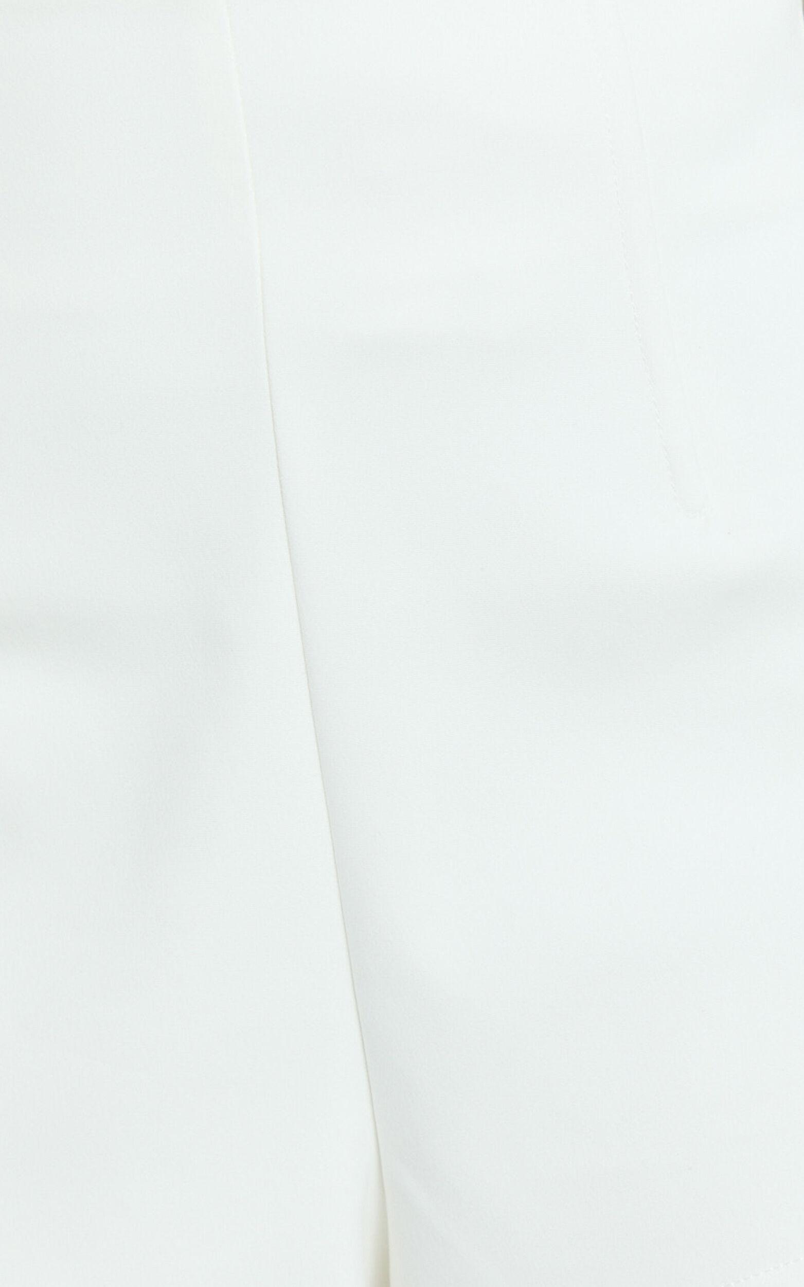 Dahlia Shorts - Paneled High Waisted Tailored Mini Shorts in White Product Image