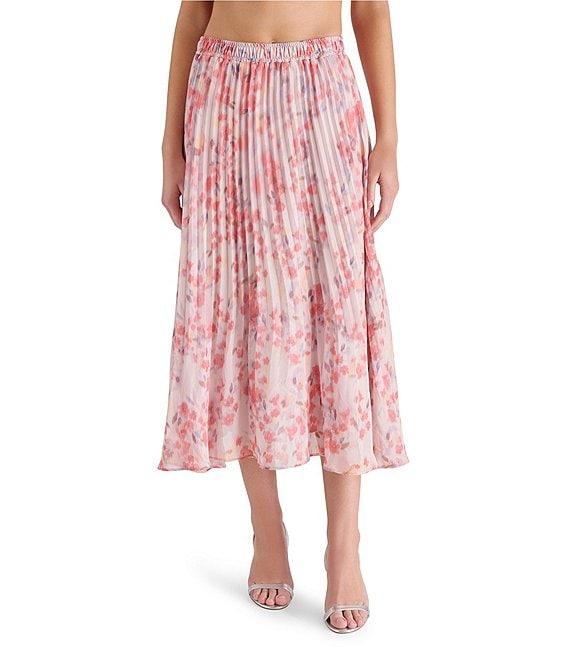 Steve Madden Raina Floral Print Midi Skirt Product Image