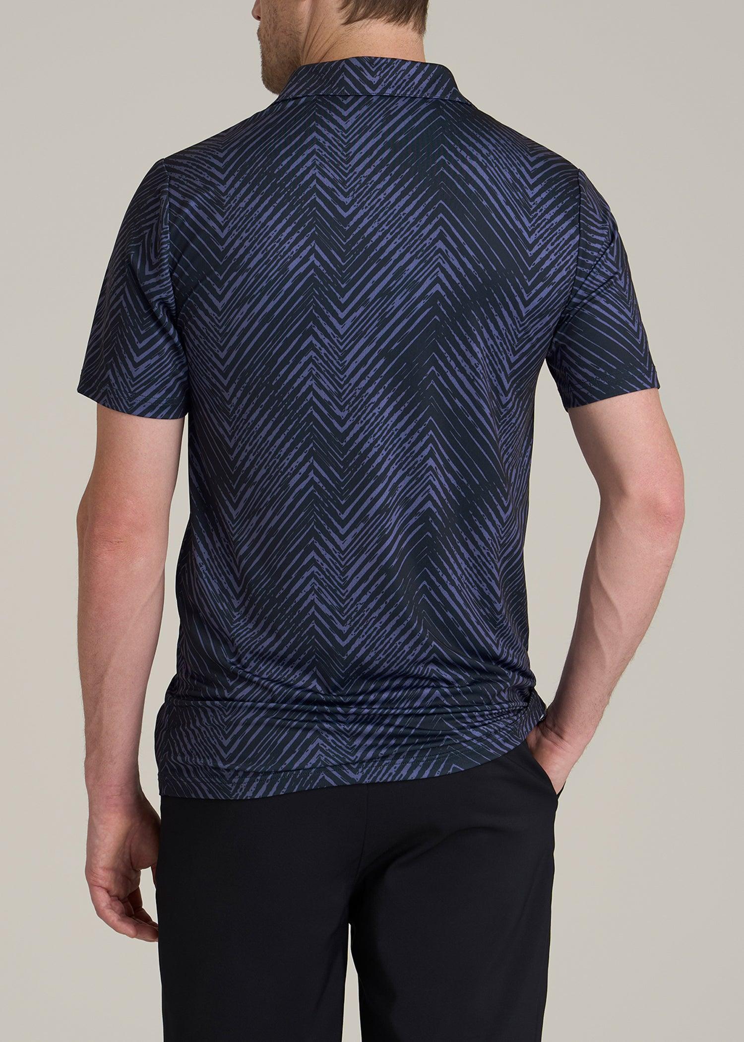 Golf Performance Tall Men's Polo Shirt in Future Dusk Chevron Product Image