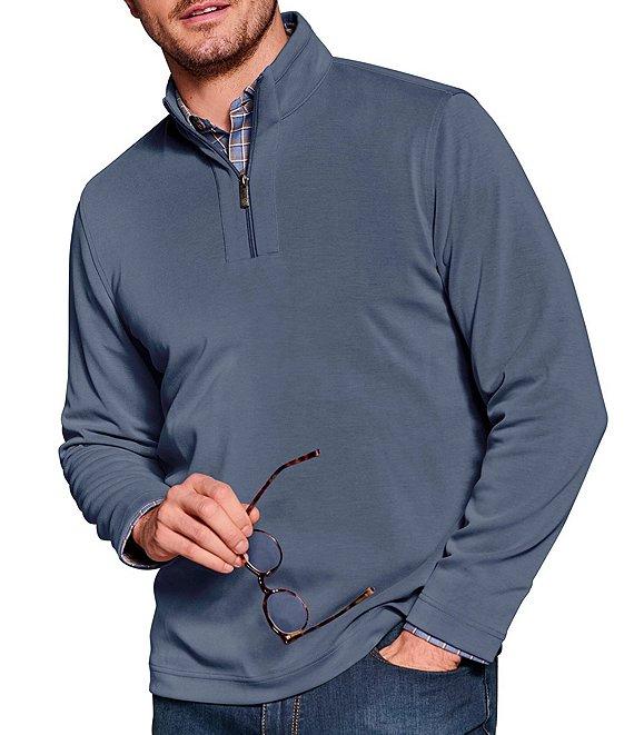 Johnston & Murphy Vintage Washed Solid Quarter-Zip Pullover Product Image