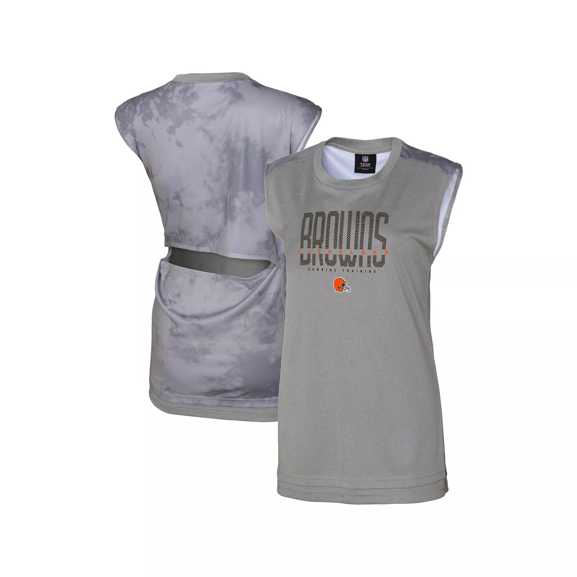 Women's Gray Cleveland Browns No Sweat Tank Top,  Product Image