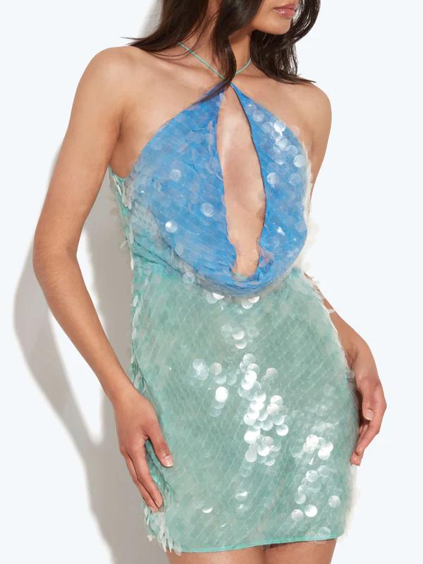 Elegant Multicolored With Mini Dress Product Image