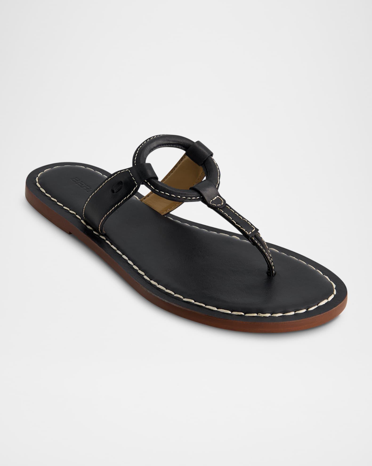Matrix Leather Flat Thong Sandals Product Image
