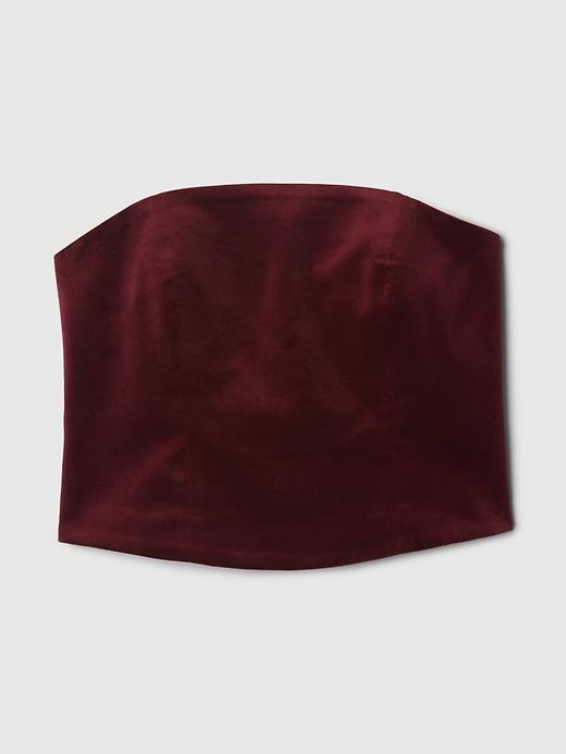 Velvet Cropped Tube Top Product Image