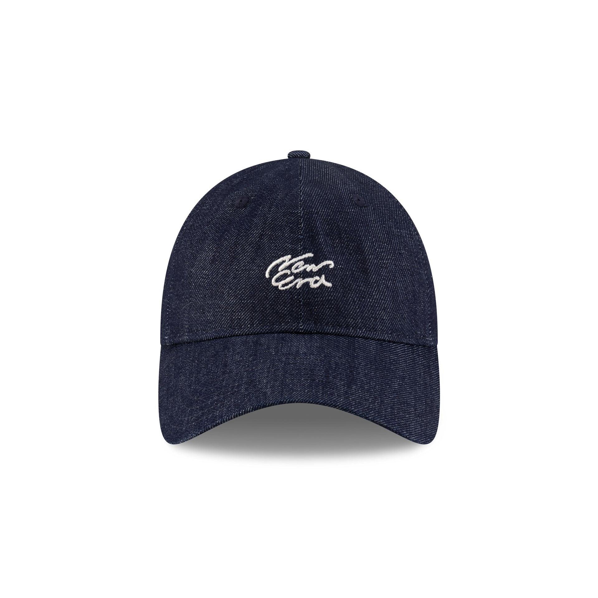 New Era Cap Handwritten Indigo Denim 9TWENTY Adjustable Hat Male Product Image