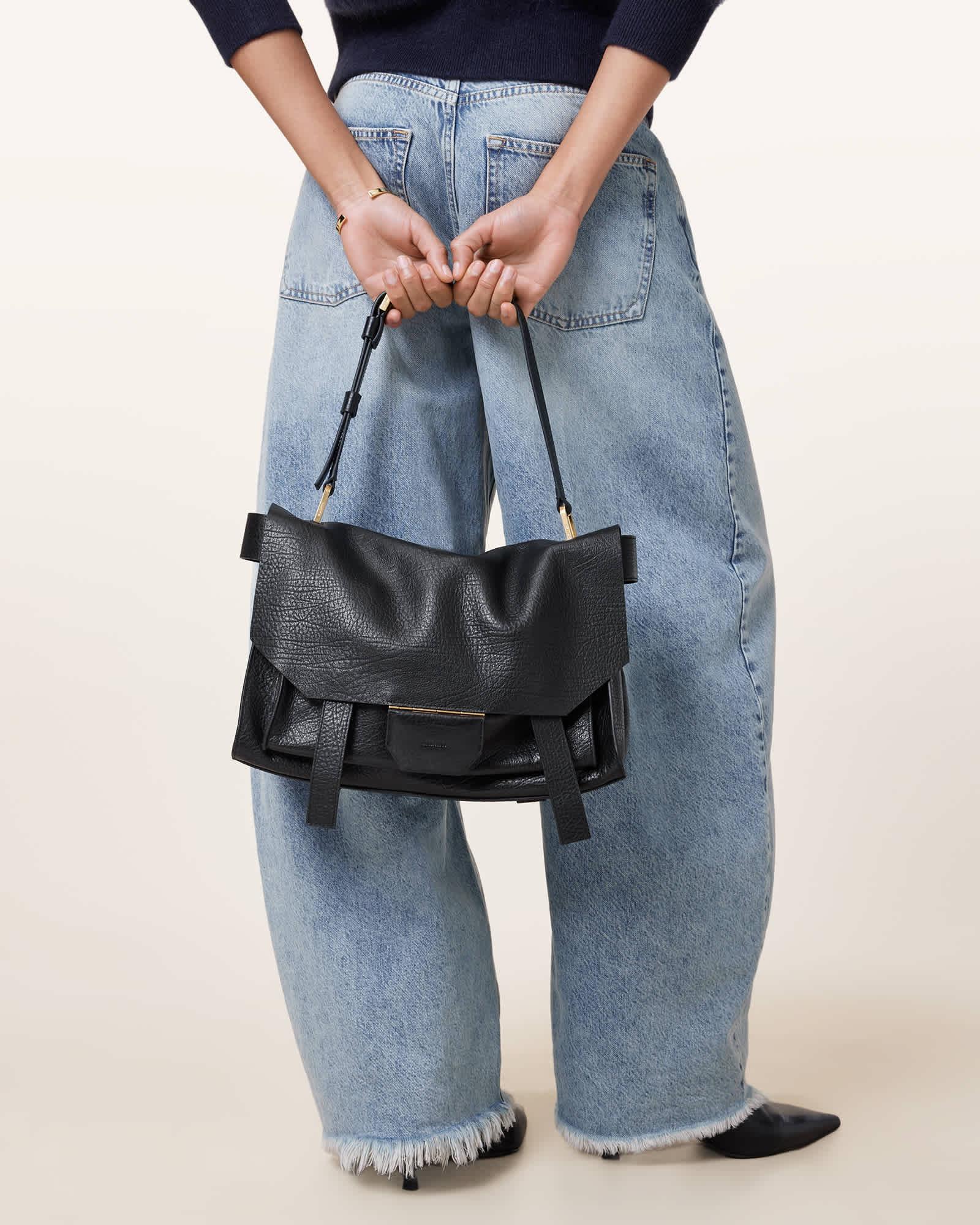 Ursa Grain Leather Satchel Bag Product Image