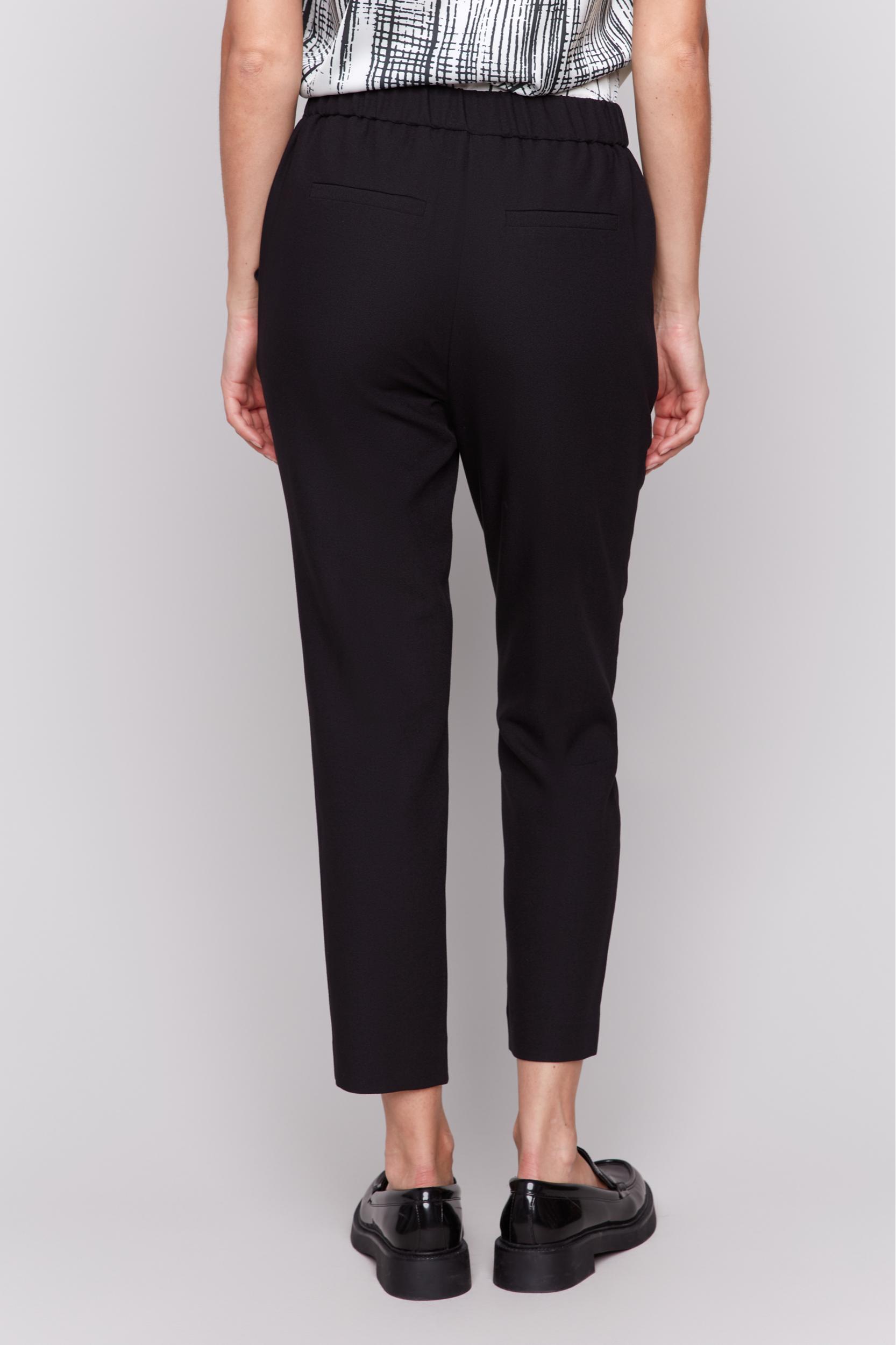 Crepe Pull On Cropped Pant with Pockets Product Image