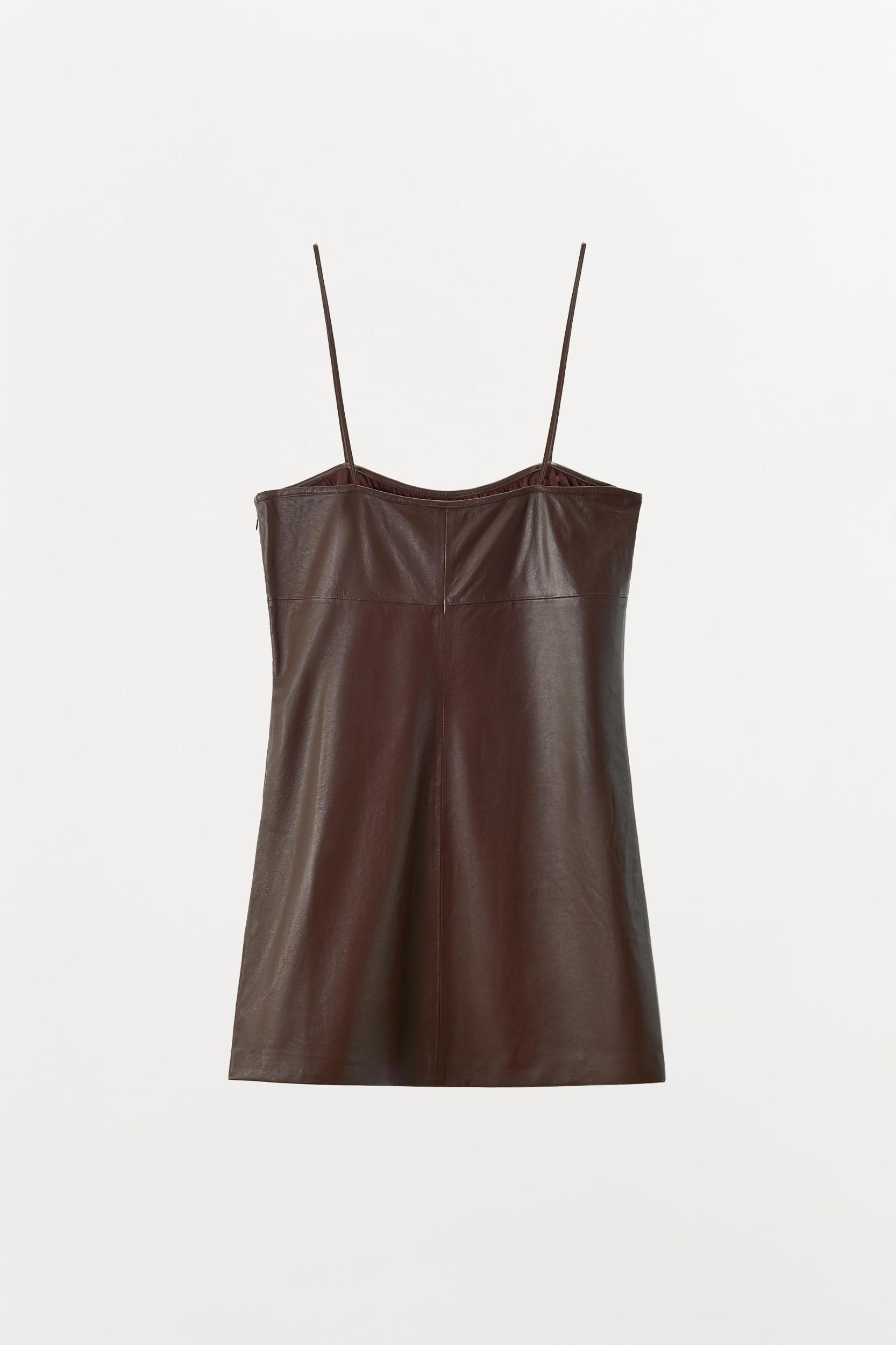 100% LEATHER RUCHED DRESS LIMITED EDITION Product Image