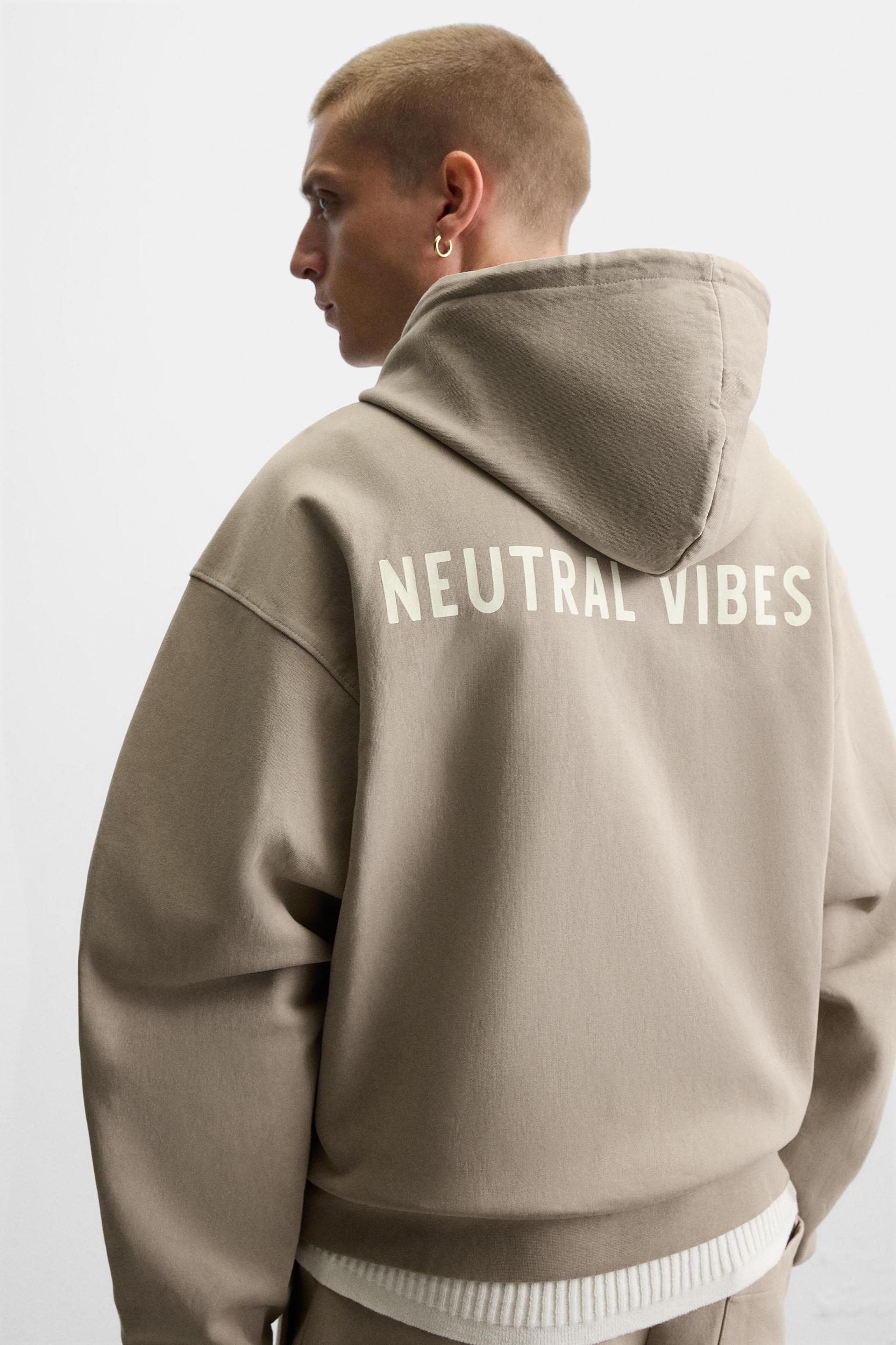 TEXT HOODED SWEATSHIRT Product Image