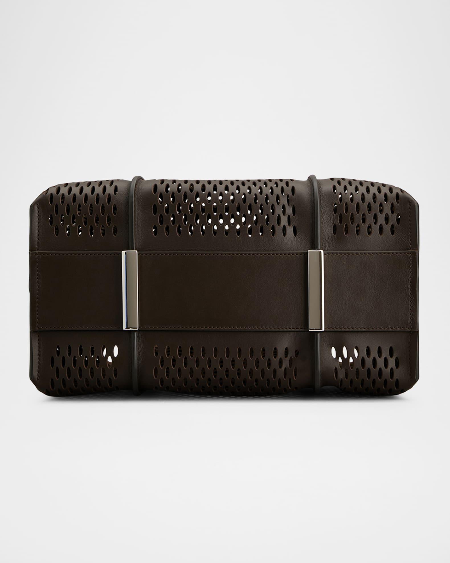 T Timeless Small Perforated Leather Tote Bag Product Image