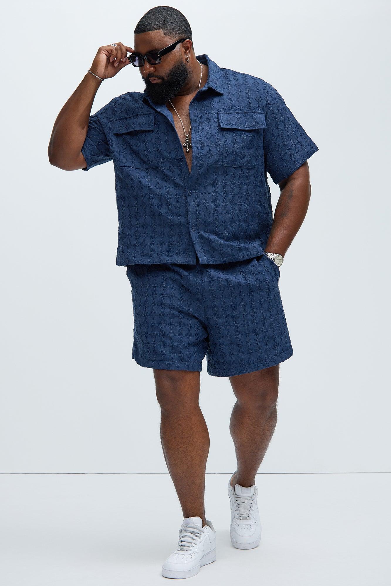 Mav Textured Shirt - Navy Product Image