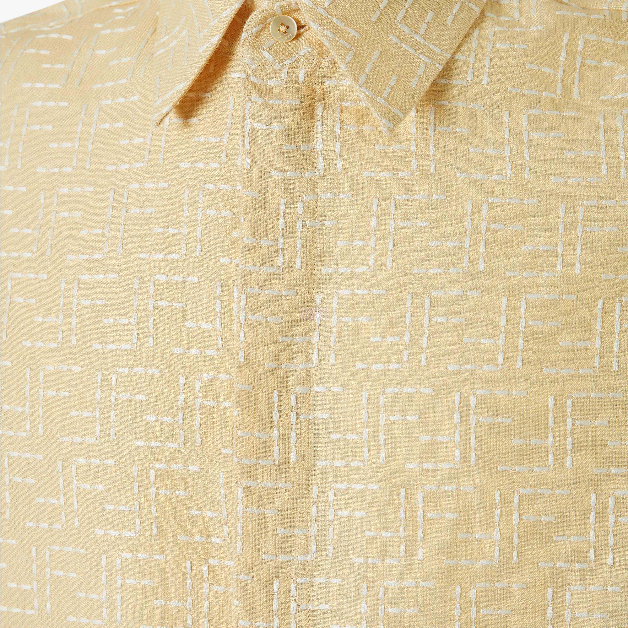 ShirtYellow linen FF jacquard shirt Product Image