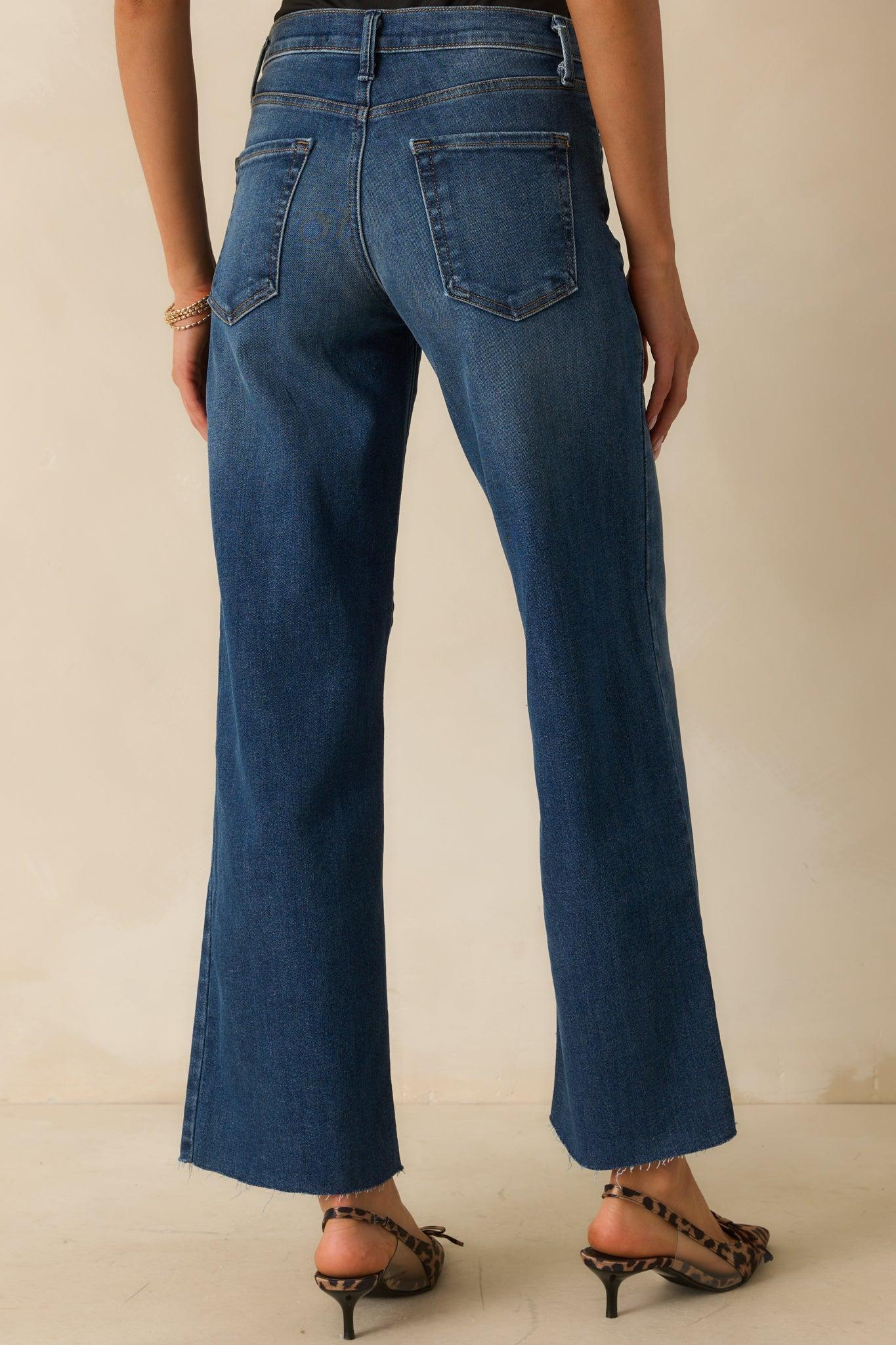 Always On Time Dark Wash Straight Leg Jeans Product Image