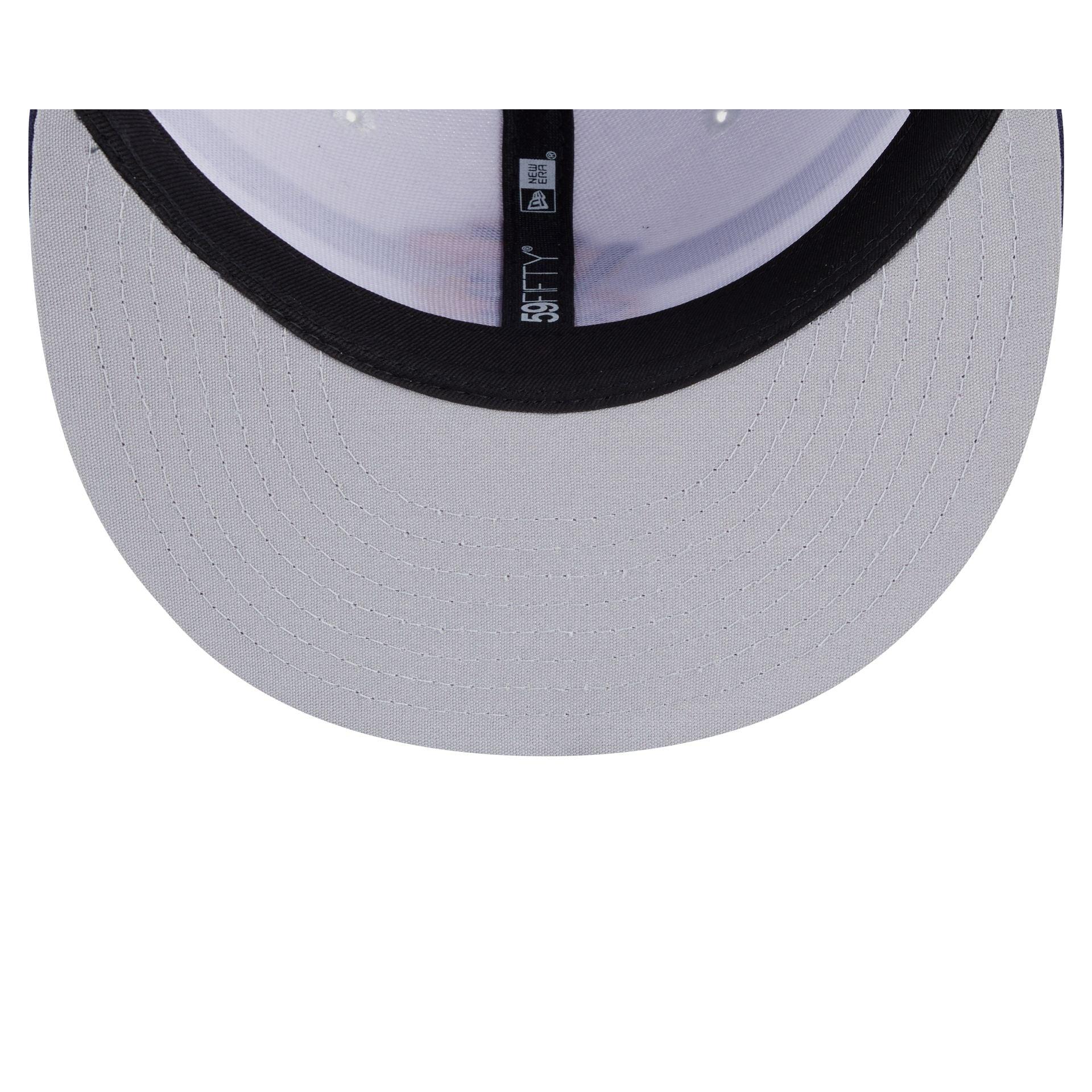 Just Caps Black Pinstripe Cleveland Cavaliers 59FIFTY Fitted Hat Male Product Image