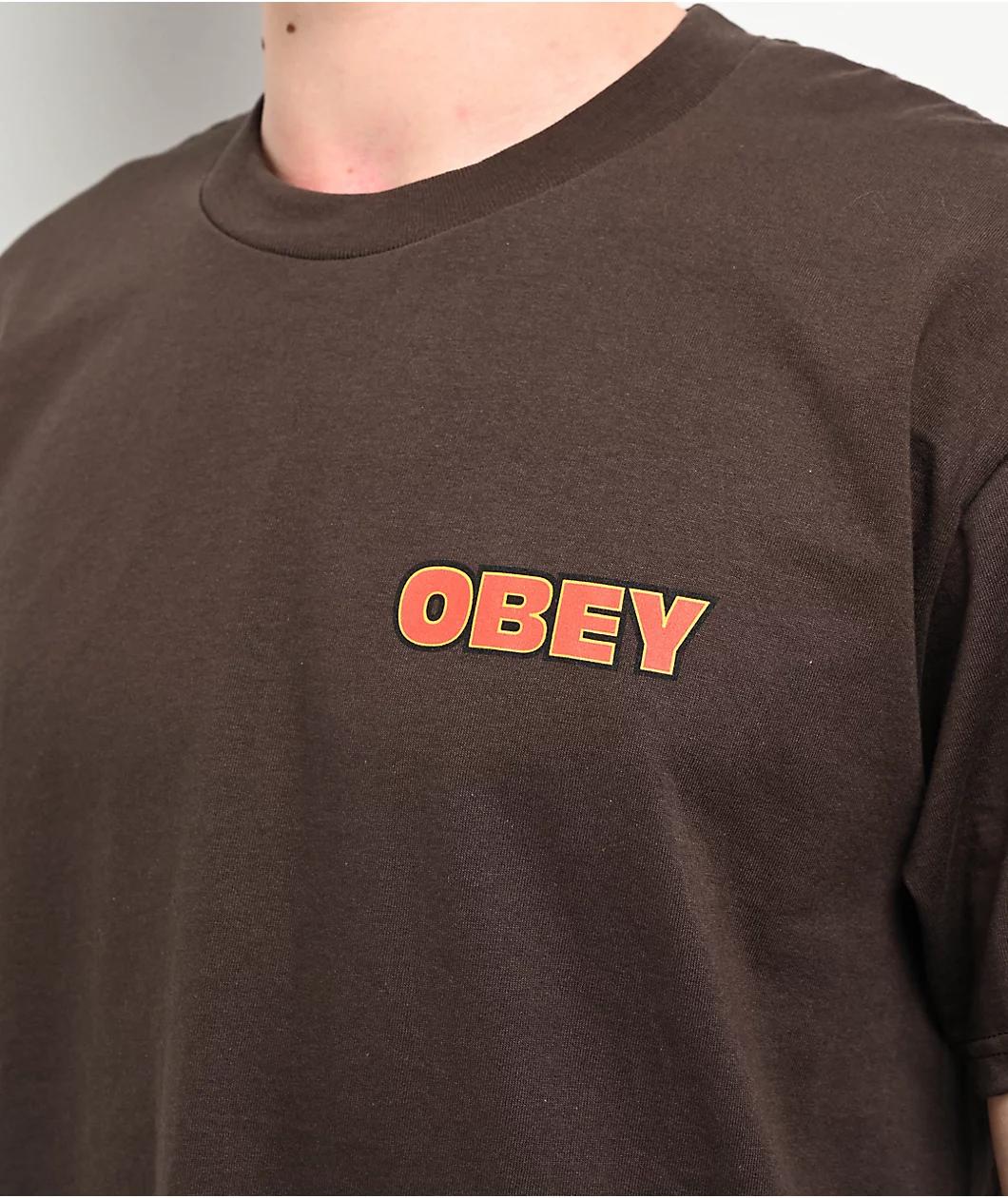 Obey Star Brown T-Shirt Product Image