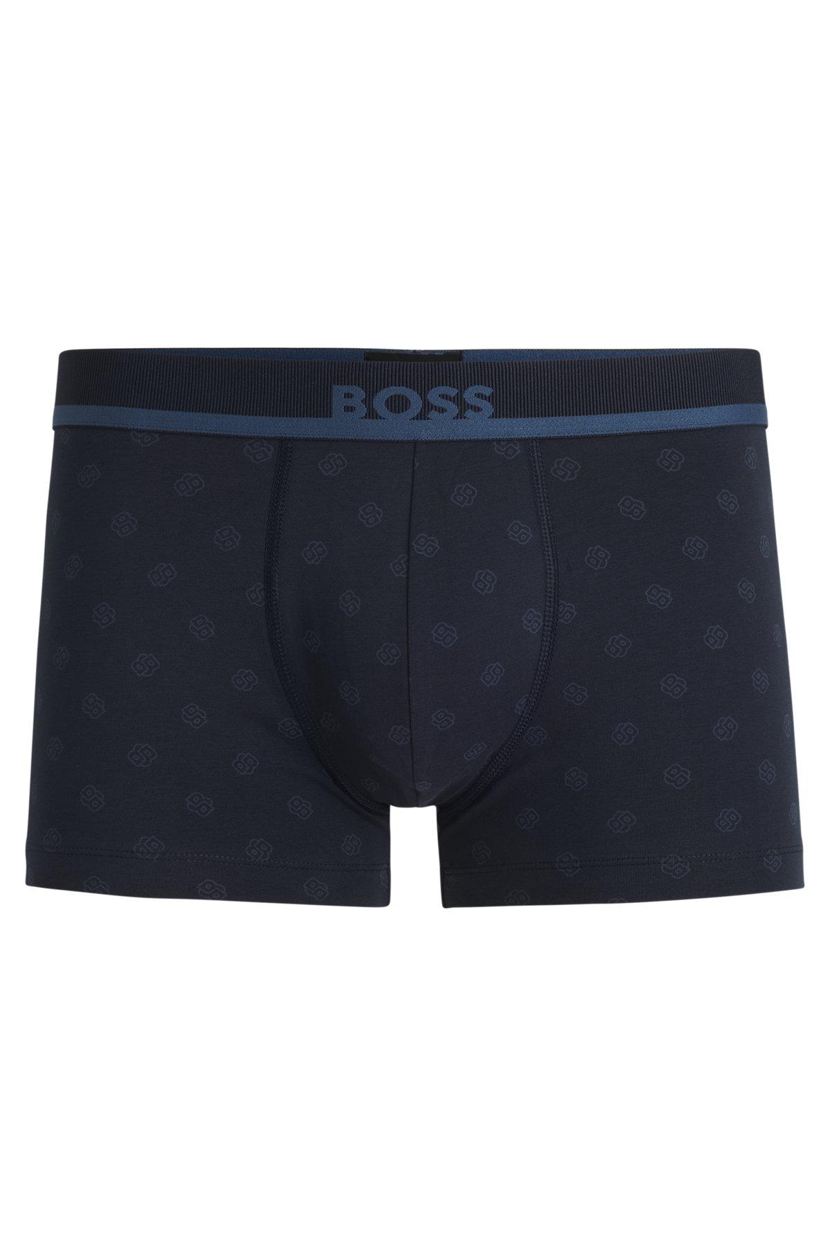 Stretch-cotton trunks with all-over print Product Image