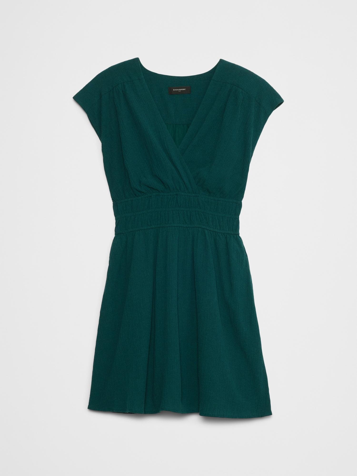 Textured Shirred Mini Dress Product Image
