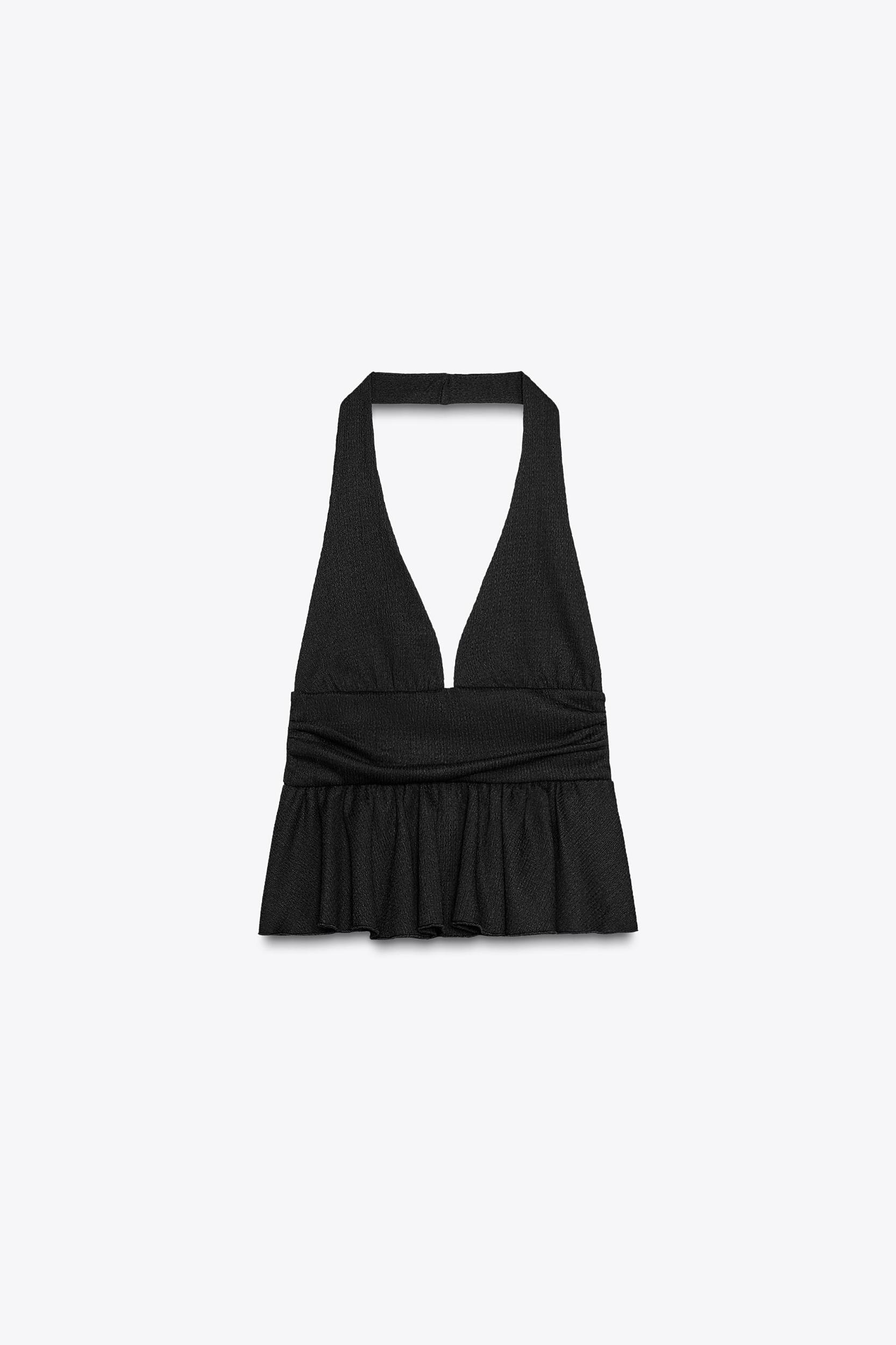 RUFFLED HALTER TOP Product Image