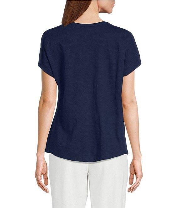 Investments Multi Paisley Short Sleeve Novelty Crew Neck Top Product Image