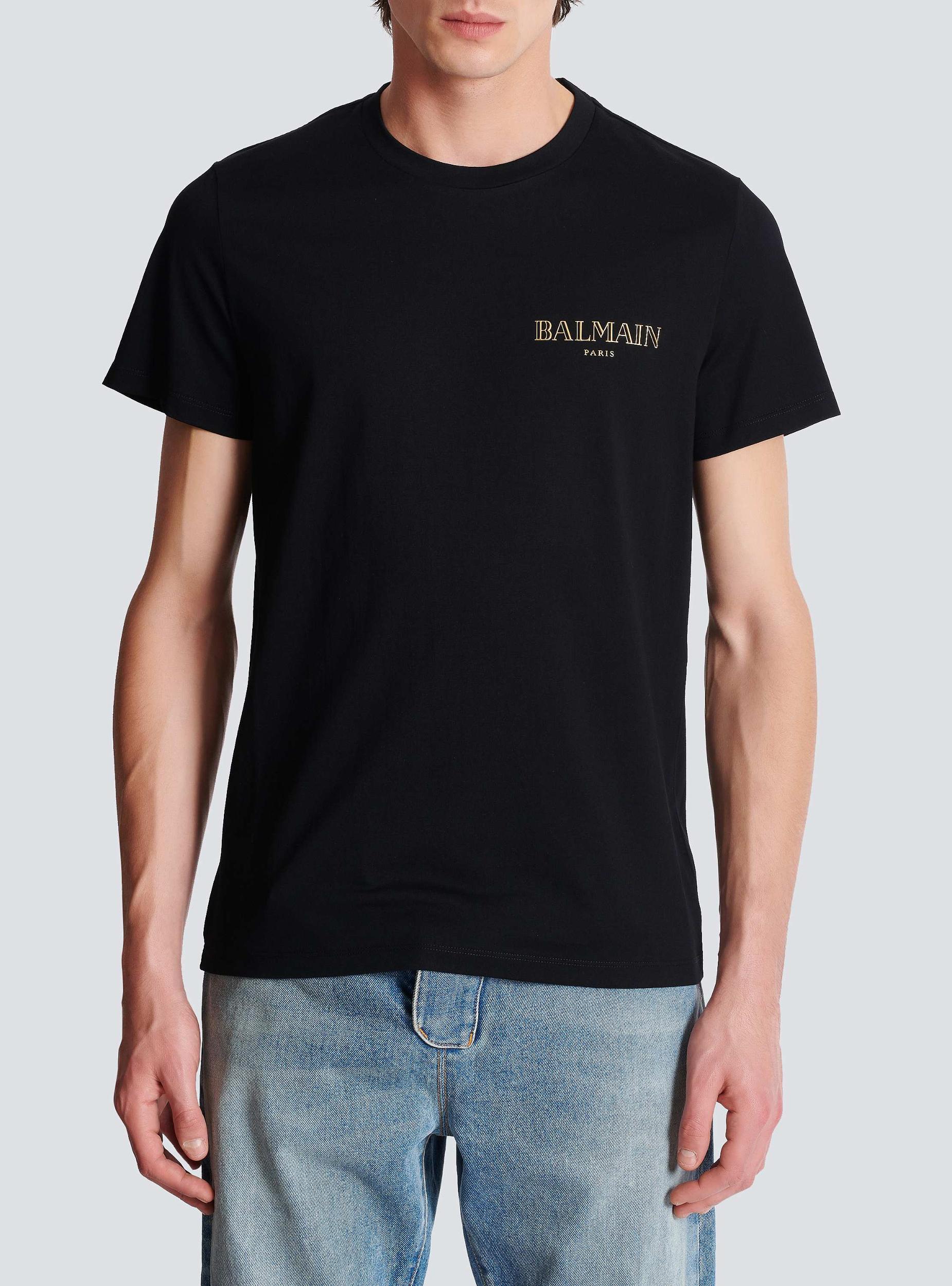 T-shirt with vintage gel Balmain logo Product Image
