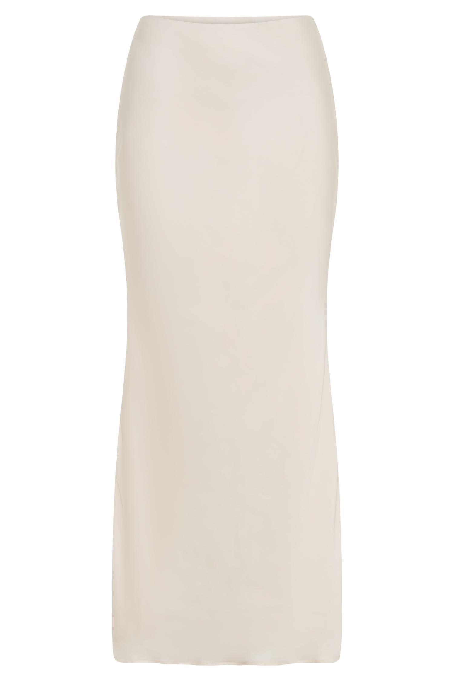 Viviana Satin Sleeveless Crop Top - Ivory Product Image