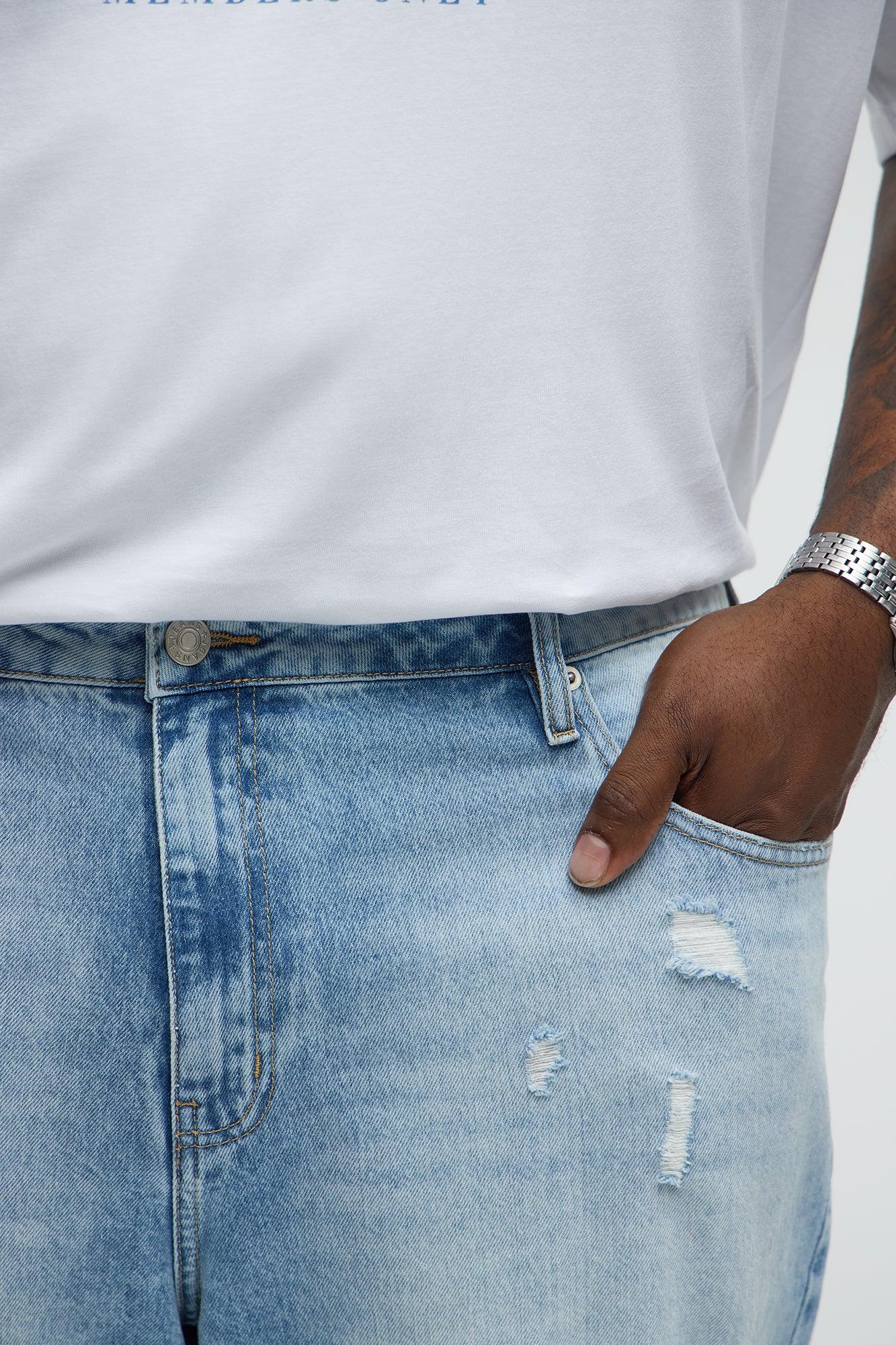 Might Go Ripped Stacked Slim Flare Jeans - Light Wash Product Image