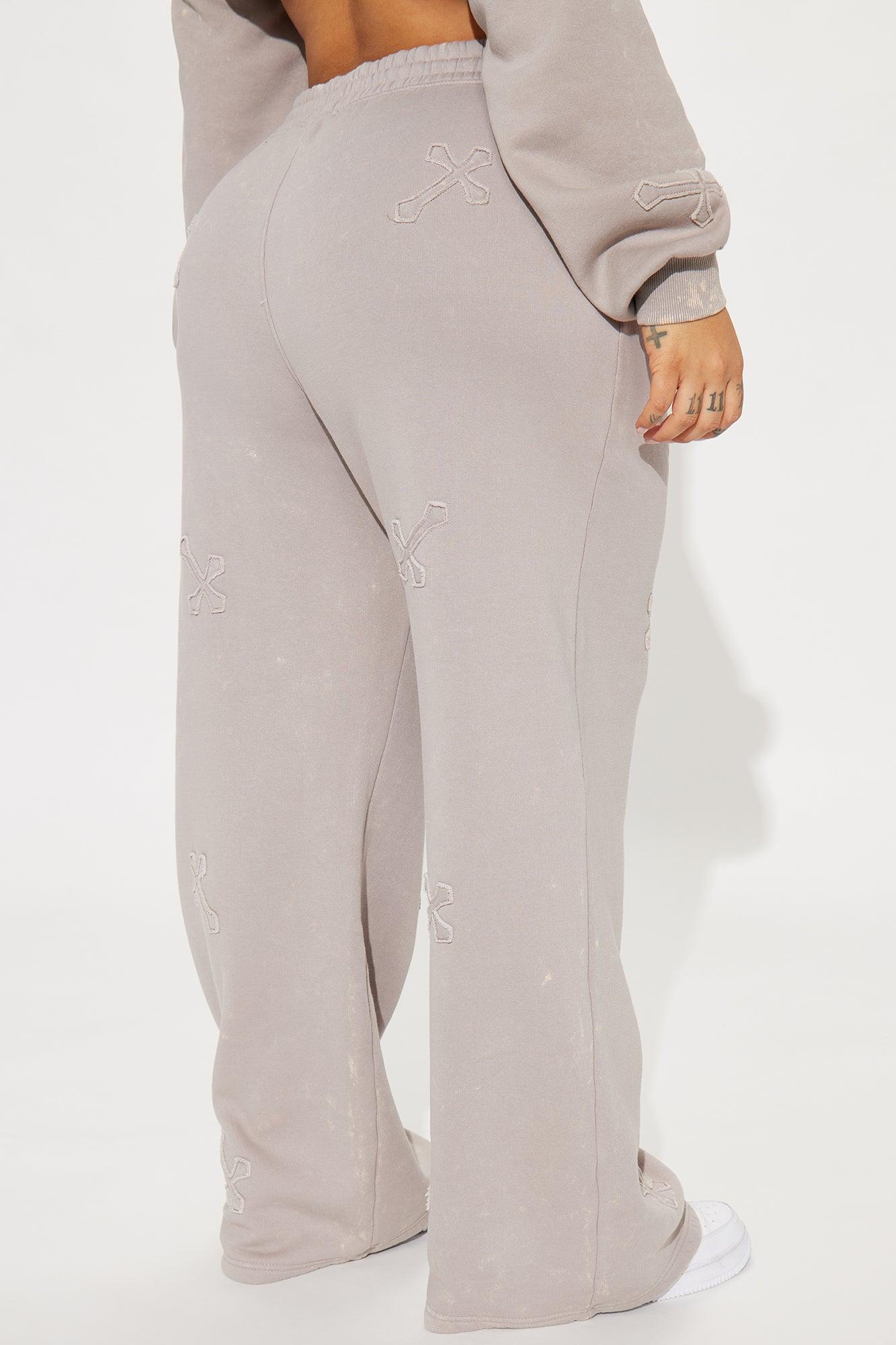 Wake Up Blessed Washed Pant - Grey/combo Product Image