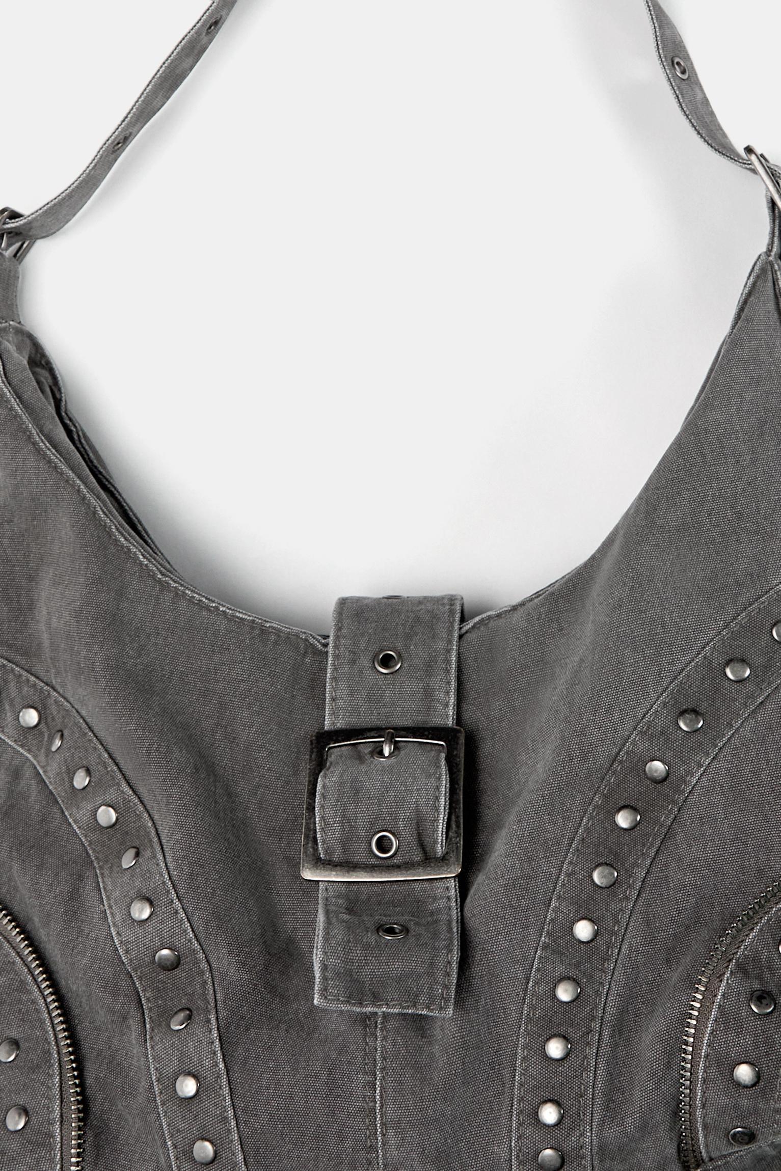 Studded canvas shopper bag Product Image