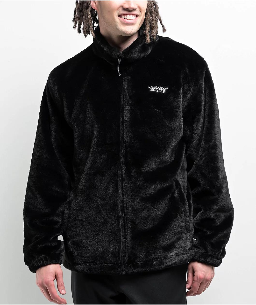 Empyre Talon Black Faux Fur Zip Jacket Product Image