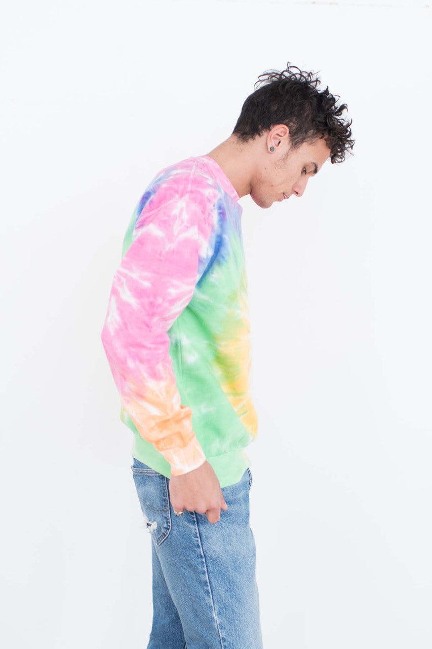 Pastel Rainbow Tie Dye Sweatshirt Product Image
