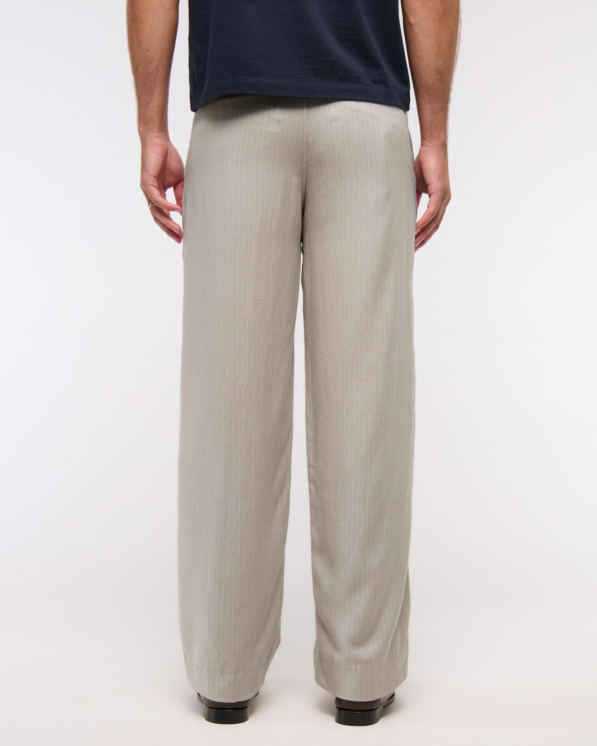 Baggy Tailored Linen-Blend Trouser Product Image