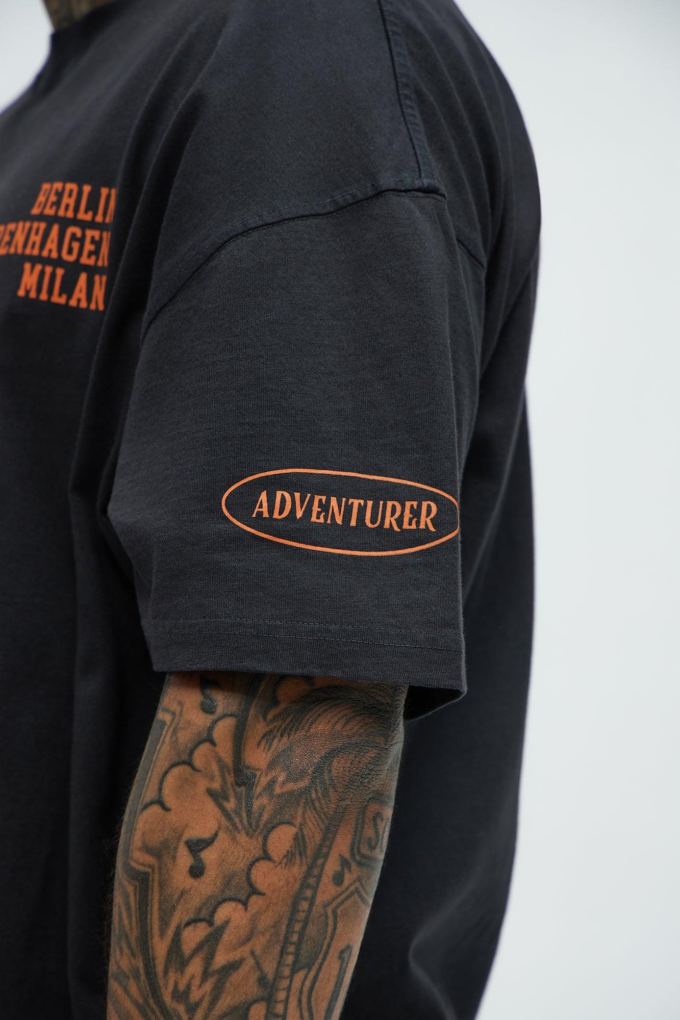 Adventurer Oversized Short Sleeve Tee - Black Product Image
