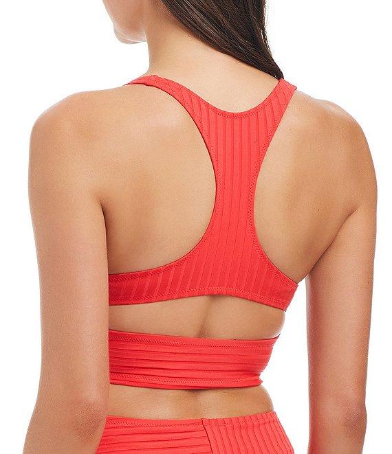 Sanctuary Refresh Rib Texture Solid High Waist High Leg Swim Bottom Product Image