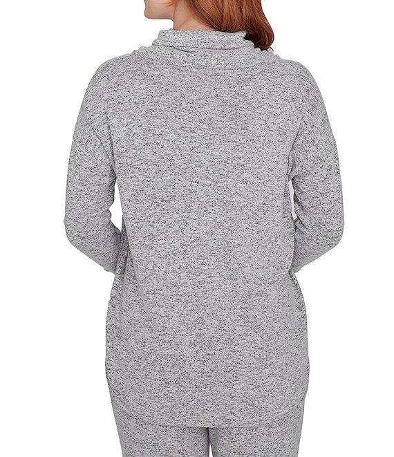 Ruby Rd. Knit Cowl Collar Long Sleeve Cozy Top Product Image