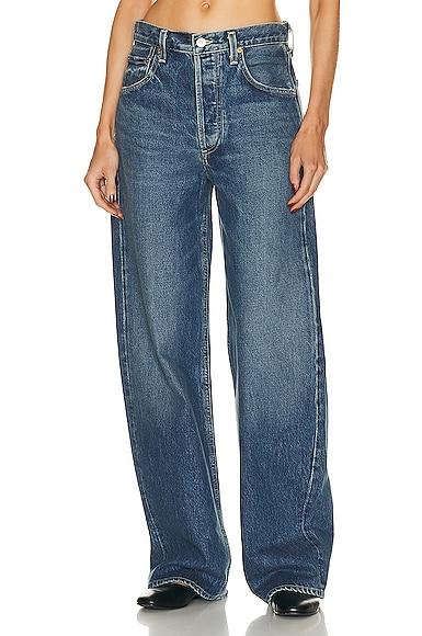 Womens Ayla Denim Baggy Mid-Rise Jeans Product Image