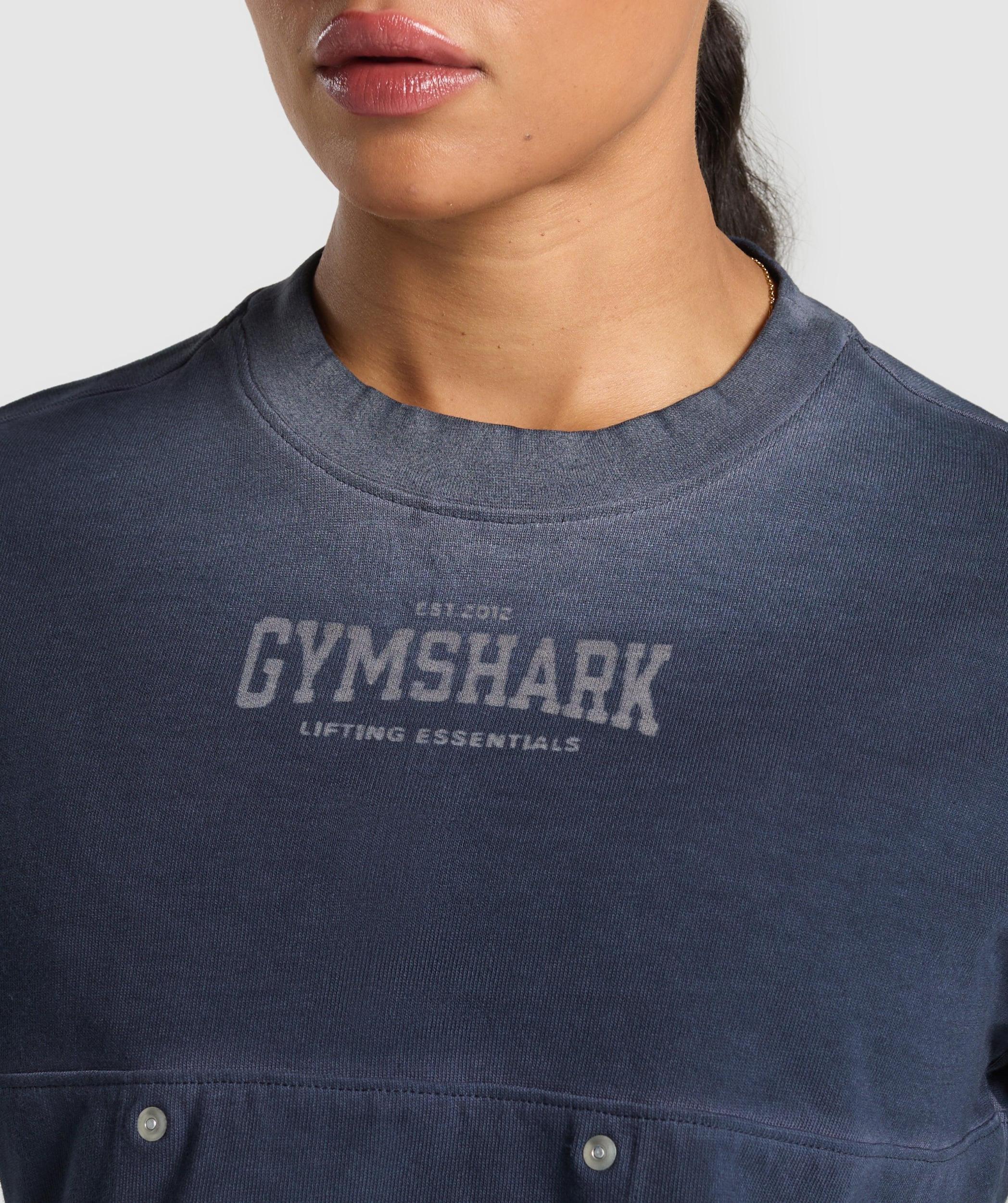 Gymshark Rest Day Heavyweight T-Shirt - Heavy Blue Female Product Image